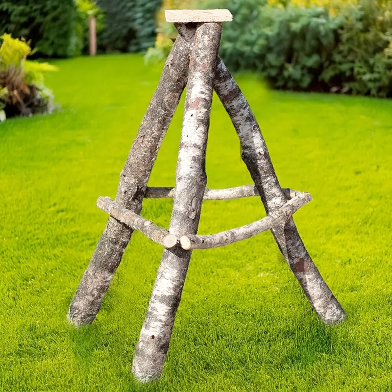 VOSS.garden Vogelhausständer aus Birkenholz "schwer", extrem standfest, 100cm Kracherpreis