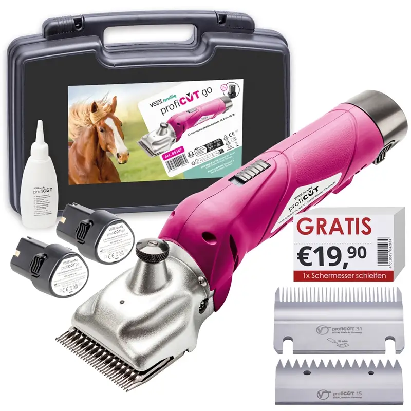 VOSS.farming profiCUT go "Akku" Pferde Schermaschine (pink) Top-Angebot