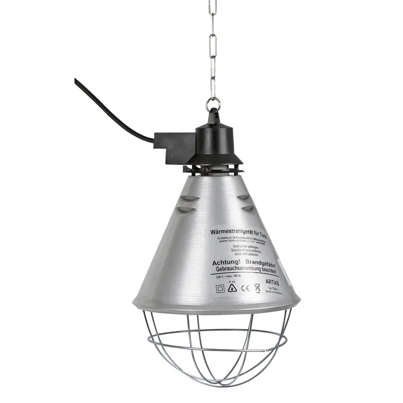 Rabatt Infrarot-Wärmestrahler Ø 21cm - Wärmelampe inkl. Schutzkorb, 5m Kabel