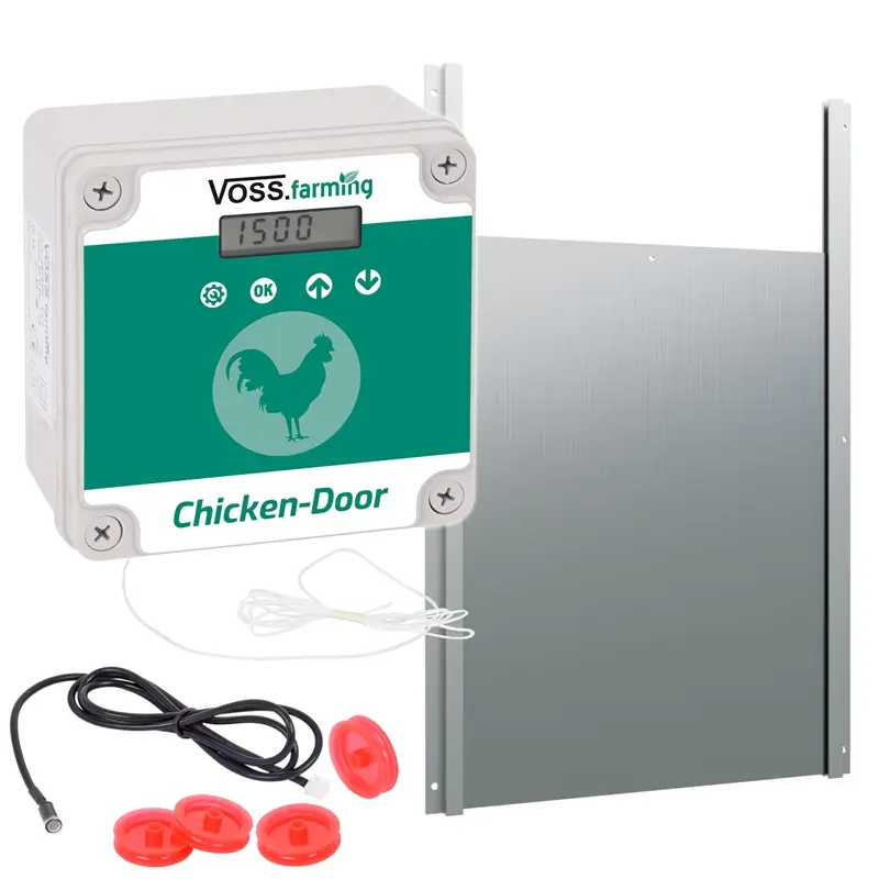 Sale SET VOSS.farming Chicken-Door + Hühnerklappe, Alu 220 x 330mm