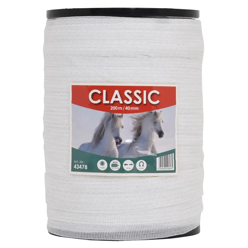 Beliebt Weidezaunband "CLASSIC" 200m, 40mm, 8x0,16 Niro, weiß