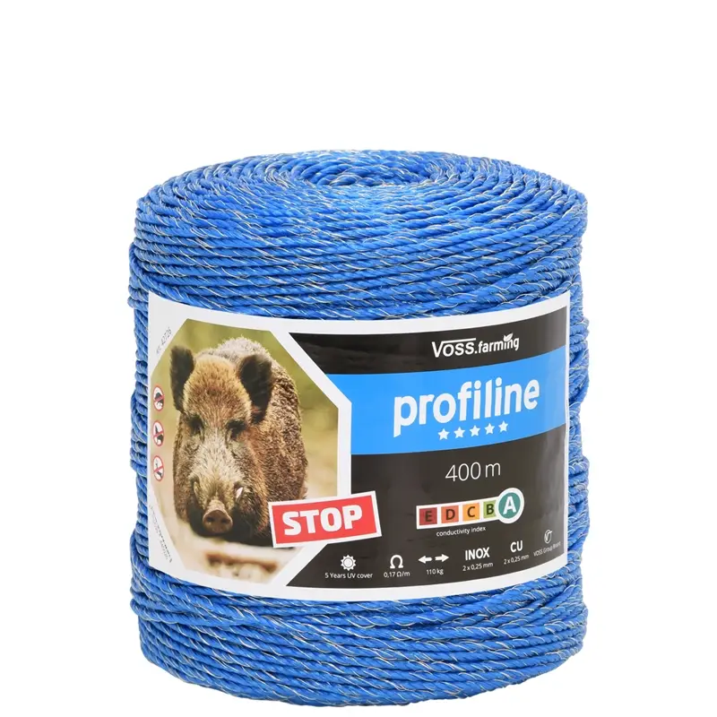 Must-Have VOSS.farming Weidezaunlitze Wildabwehr 400m, 2x0,25 Kupfer+2x0,25 Niro, blau