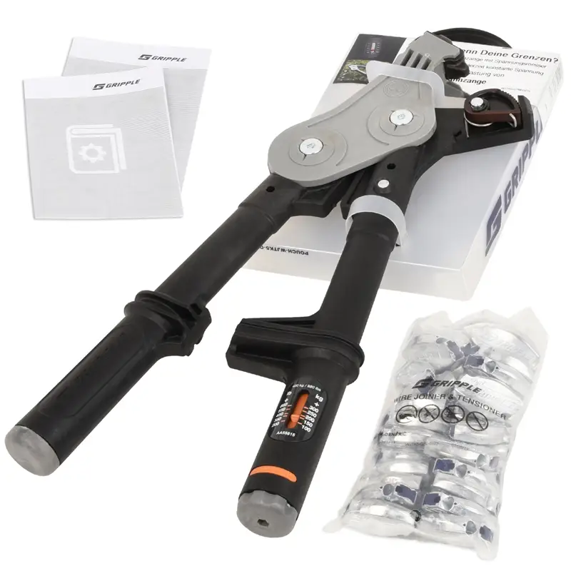 Kracherpreis Gripple-SPARSET: 1x Spannzange + 30x Drahtverbinder "large", Ø 3,25-4,20mm