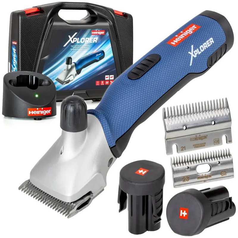 Nur Für Kurze Zeit Heiniger Xplorer Rinder- Pferdeschermaschine, 2 Akkus, inkl. 21/23 Messerset