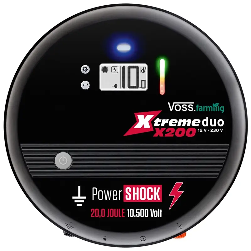 VOSS.farming "Xtreme duo X200" - Profi-Weidezaungerät 12V-230V, Ultra stark, 20 Joule Begrenztes Angebot