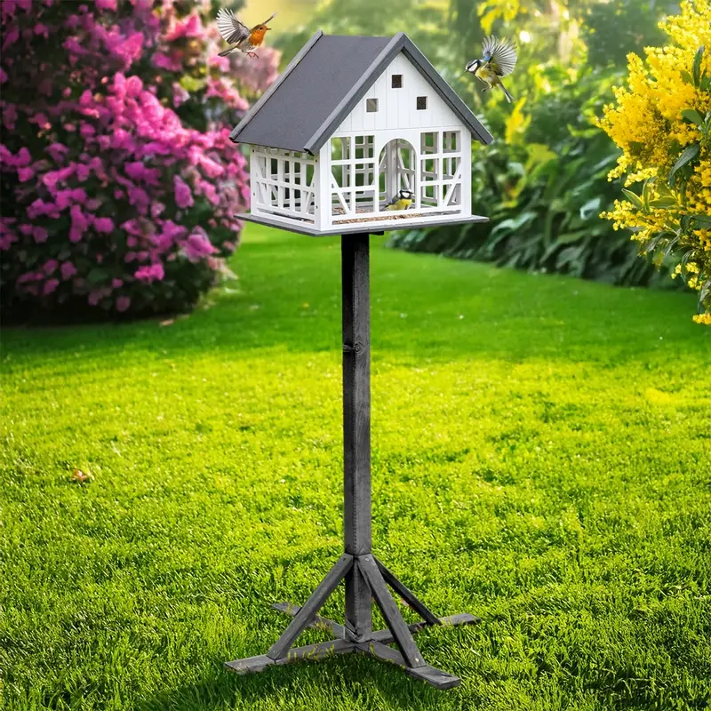 Preis Gesenkt VOSS.garden "Belau" mit Metalldach - großes Vogelhaus im Fachwerkstil, inkl. Ständer