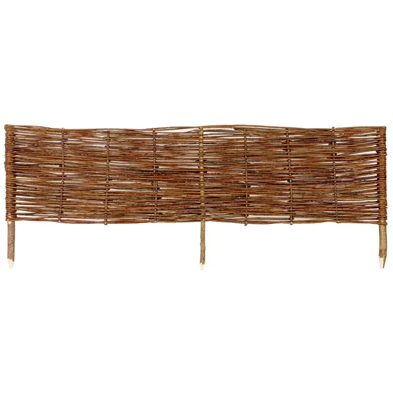 Preis Gesenkt Beeteinfassung aus Weide 120 x 30cm, Steckzaun, Beetumrandung, Beetbegrenzung