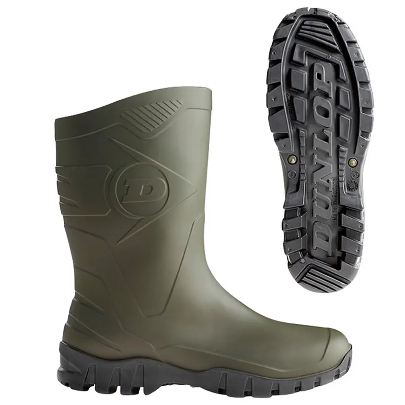 Dunlop wasserdichter Arbeitsstiefel Dee, halbhoher Gummistiefel, olivgrün, Gr. 45 Letzte Chance