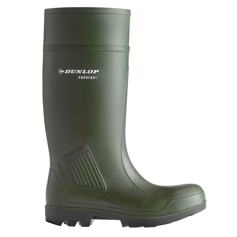 Echt Dunlop Arbeitsstiefel Purofort S5, Gummistiefel mit Stahlkappe und Reflektoren, Gr. 46