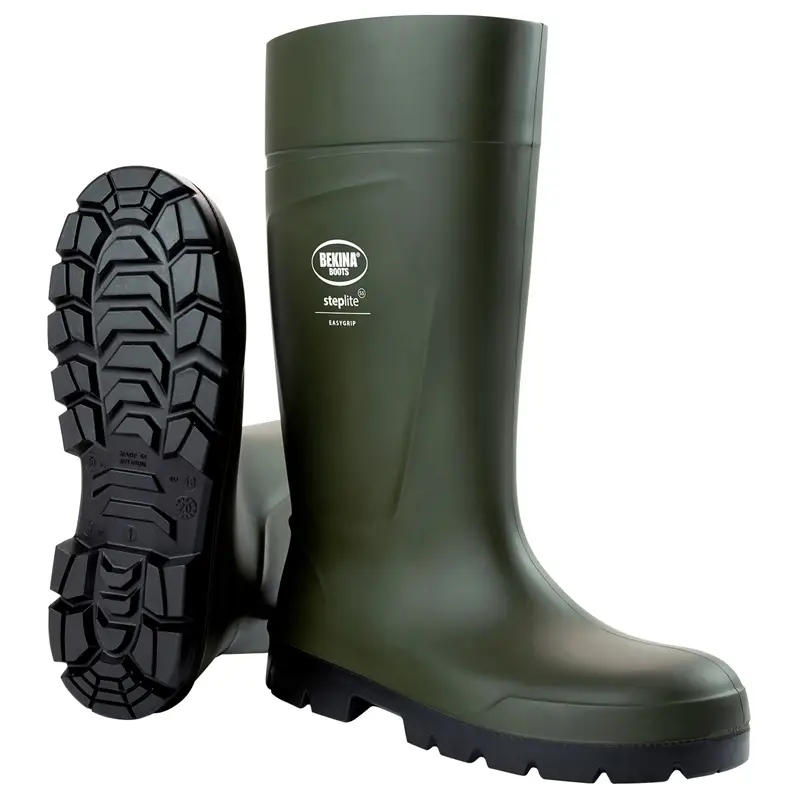 Bekina Arbeitsstiefel Easygrip, S5 Gummistiefel, Sicherheits-Stiefel, olivgrün, Gr. 37 Kracherpreis