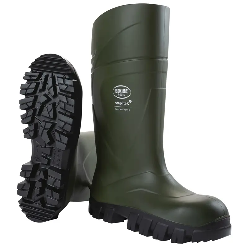 Preisknaller Bekina Arbeitsstiefel StepliteX Thermoprotect, S5 Gummistiefel, Winterstiefel, olivgrün, Gr. 46