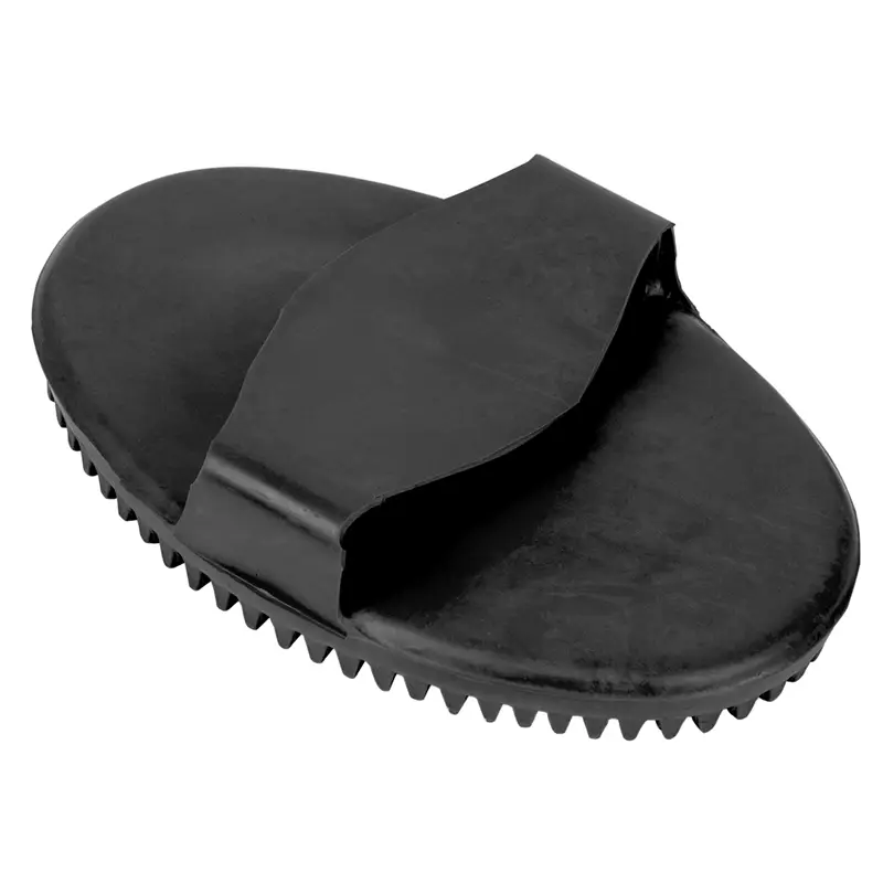 Gummistriegel, Striegel - Pferde-Striegel, oval, schwarz Angebot
