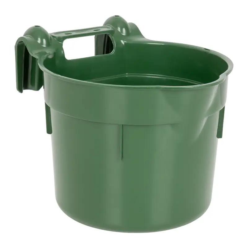 Futtertrog "HangOn" zum Einhängen, Trog mit Haltegriff, grün, 8 Liter Geprüft