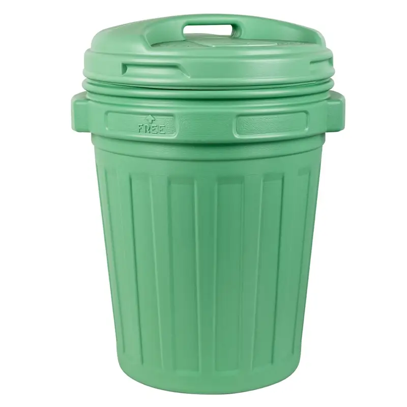 Futtertonne mit Deckel, Aufbewahrungstonne, Allzwecktonne, 70 Liter, grün Neue Ware