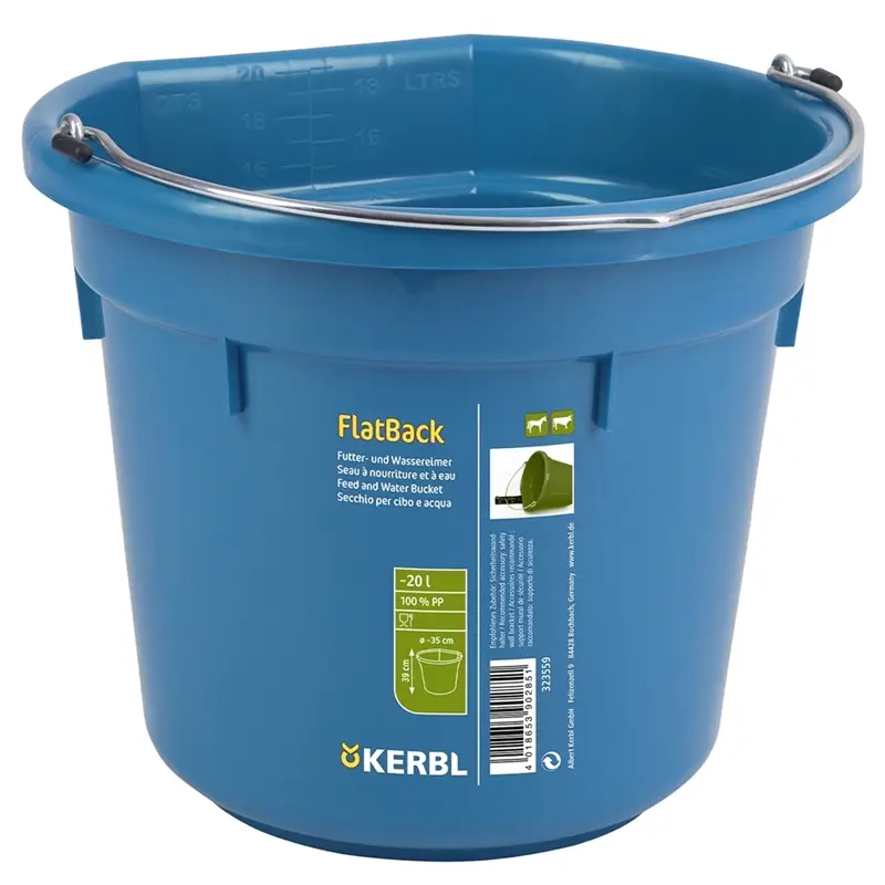Futtereimer und Wassereimer "FlatBack", Eimer mit Henkel, 20 Liter, royalblau Highlight