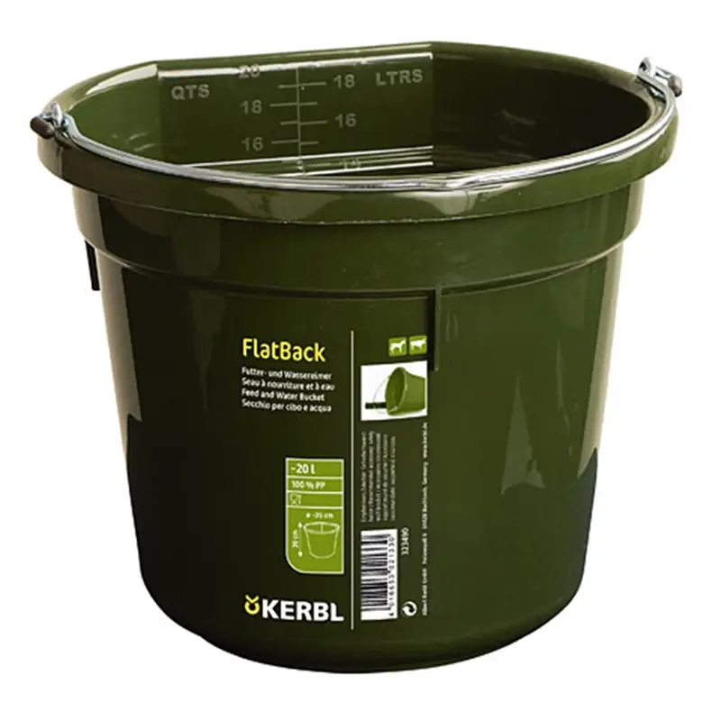 Versand Am Gleichen Tag Futtereimer und Wassereimer "FlatBack", Eimer mit Henkel, 20 Liter, grün