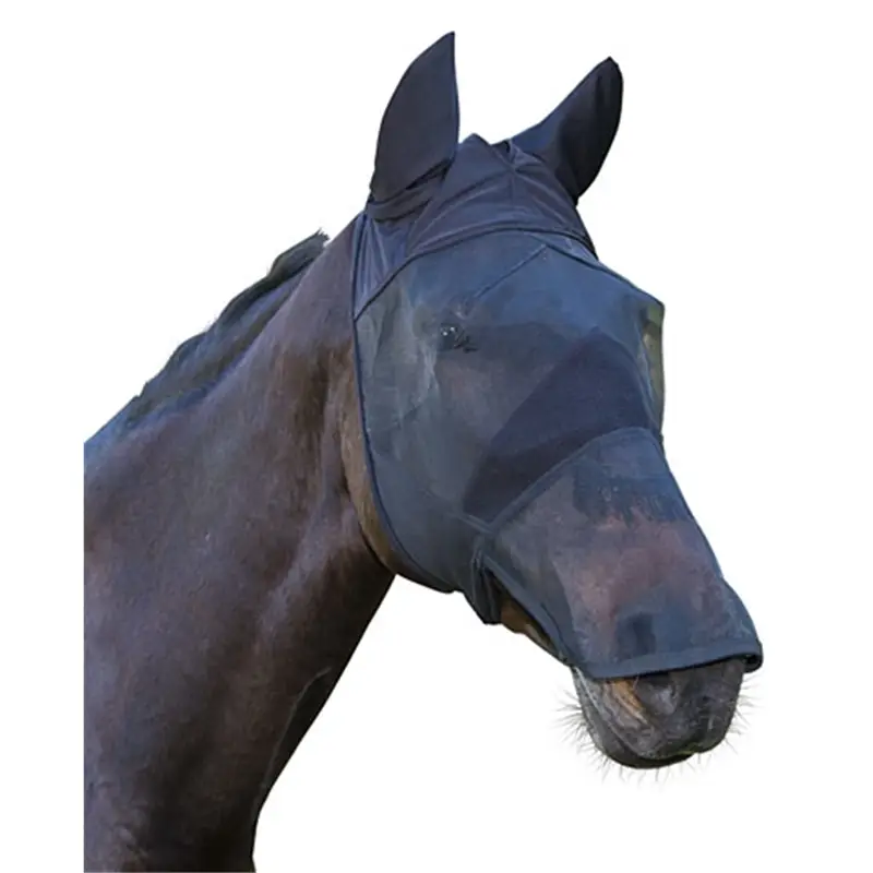 Fliegenmaske für Pferde und Ponys mit Nüstern- und Ohrenschutz, Warmblut (Gr.3) Preisknaller