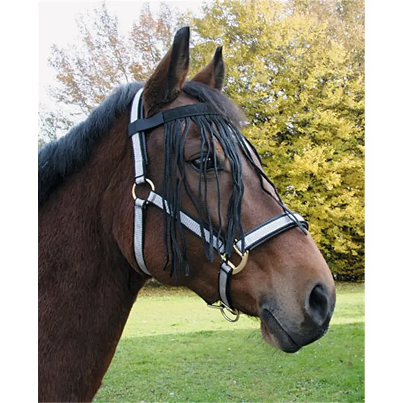 Must-Have Fliegenfransen für Pferde und Ponys, Fliegenschutz - schwarz, Vollblut (Gr.2)
