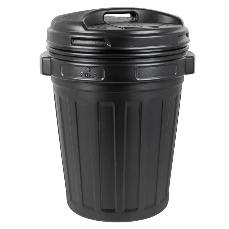 B-Ware: Futtertonne mit Deckel, Aufbewahrungstonne, Allzwecktonne, 70 Liter, schwarz Finale Aktion