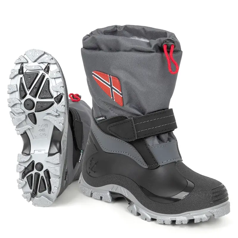Top-Seller Kinderstiefel, Winterstiefel "Morten", gefüttert, grau, Gr. 33