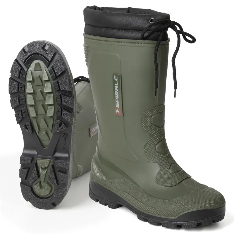 Billig Winter-Gummistiefel "John", gefüttert und wasserdicht, oliv, Gr. 44