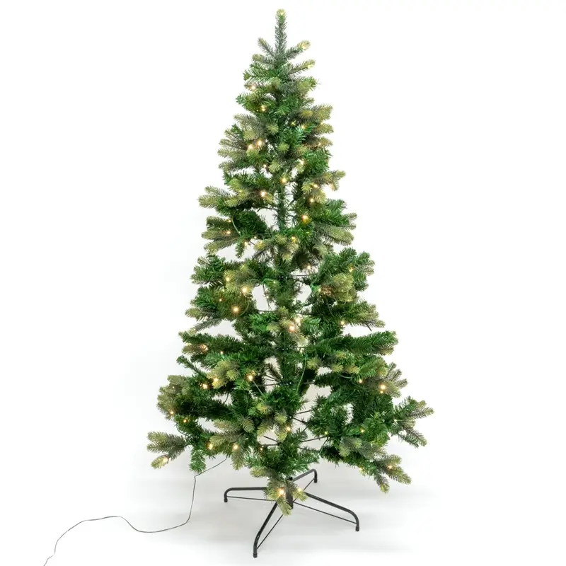 Künstlicher Weihnachtsbaum 180cm + 200 LEDs, Tannenbaum mit Standfuß Top-Seller