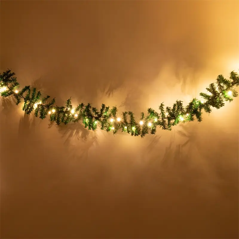 Weihnachtsgirlande mit Timer-Funktion 5m, 80 LEDs warmweiß Schneller Versand