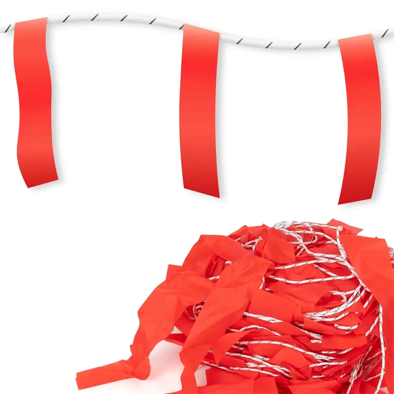 Absperrleine mit Flaggen 100m, Absperrseil Neue Ware