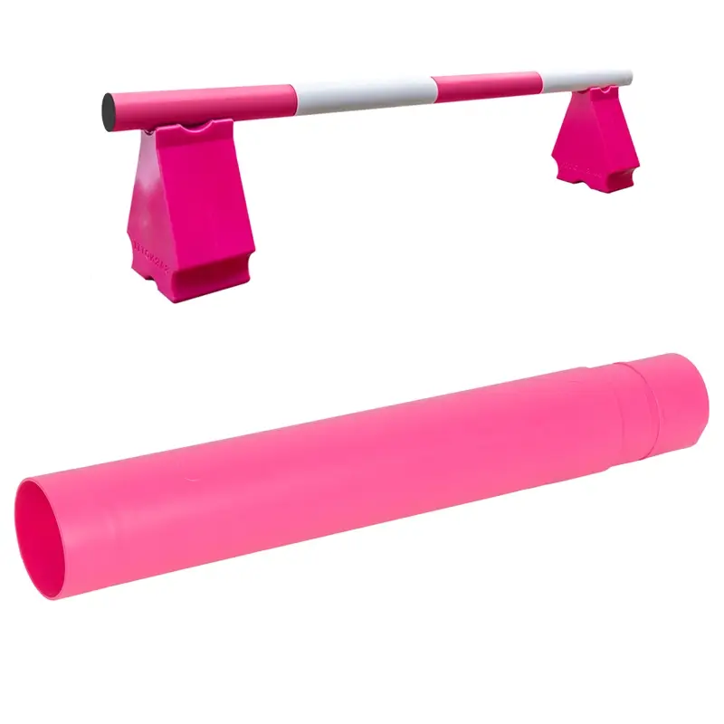 Hindernisstange aus Kunststoff Ø 9cm, Länge 50cm, modulares Segment für Springstange, rosa Online Kaufen