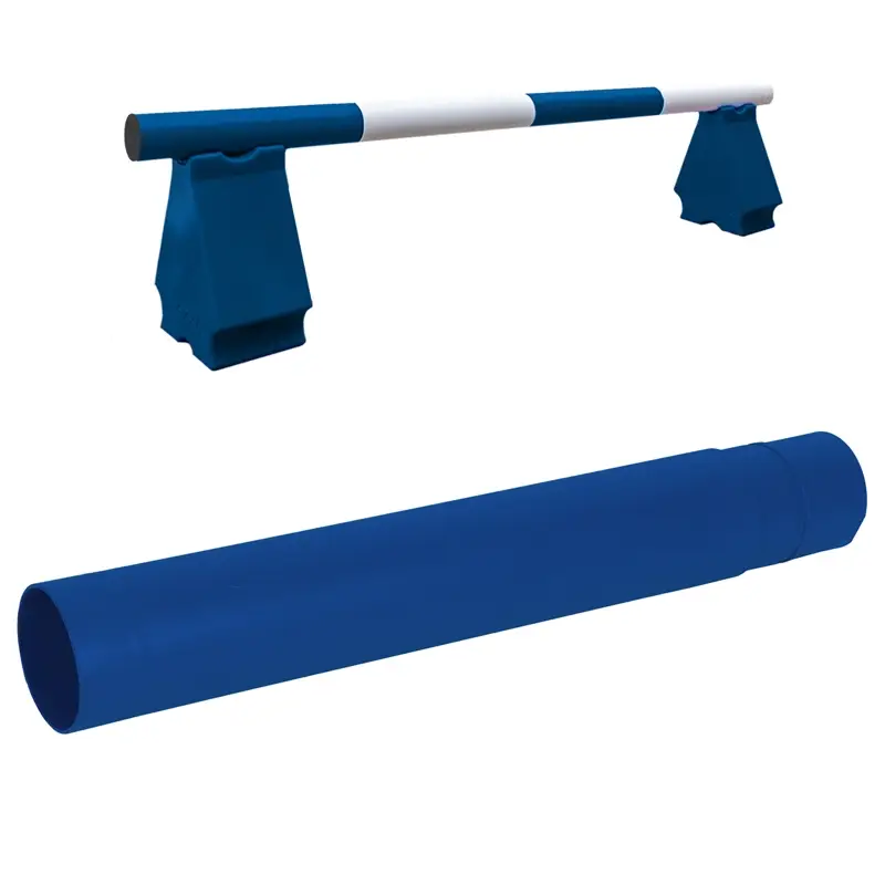Hindernisstange aus Kunststoff Ø 9cm, Länge 50cm, modulares Segment für Springstange, blau Sichere Zahlung