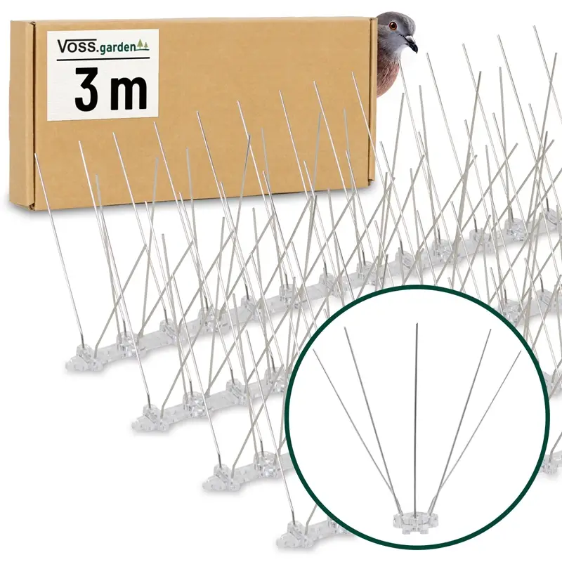 Sonderaktion VOSS.garden Vogelabwehr "Basic", Taubenabwehr, Vogelspitzen, 300cm