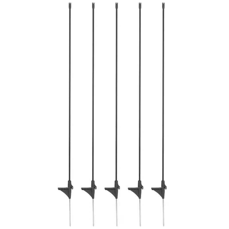 5x VOSS.farming Oval-Fiberglaspfahl, Ersatzpfahl, 90cm, schwarz Aktuell