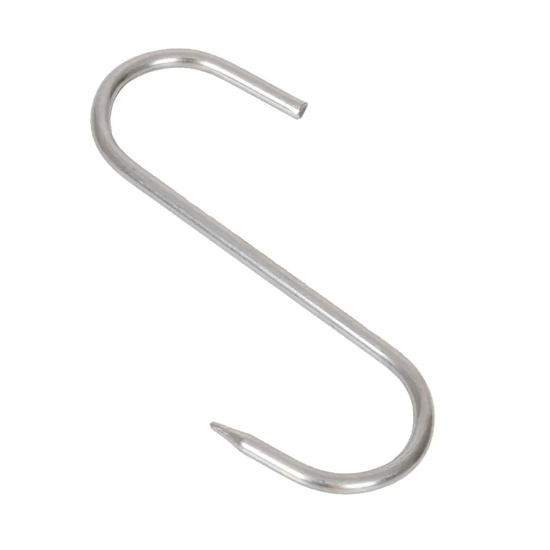 Saisonangebot 10x Fleischhaken rostfrei, S-Form 1 Spitze, 120x5mm