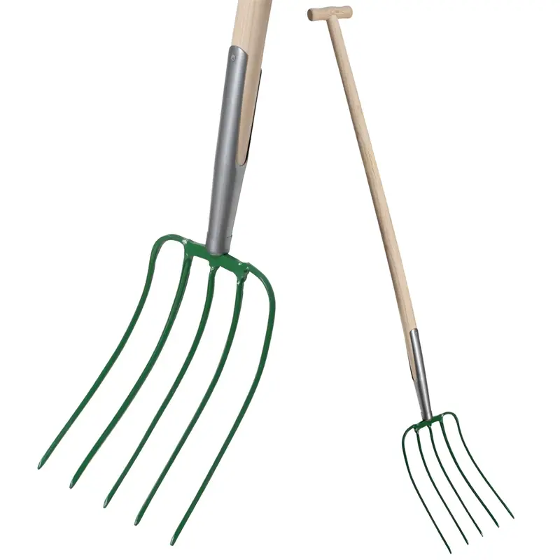 Billig Dunggabel 5 Zinken mit 110cm T-Stiel