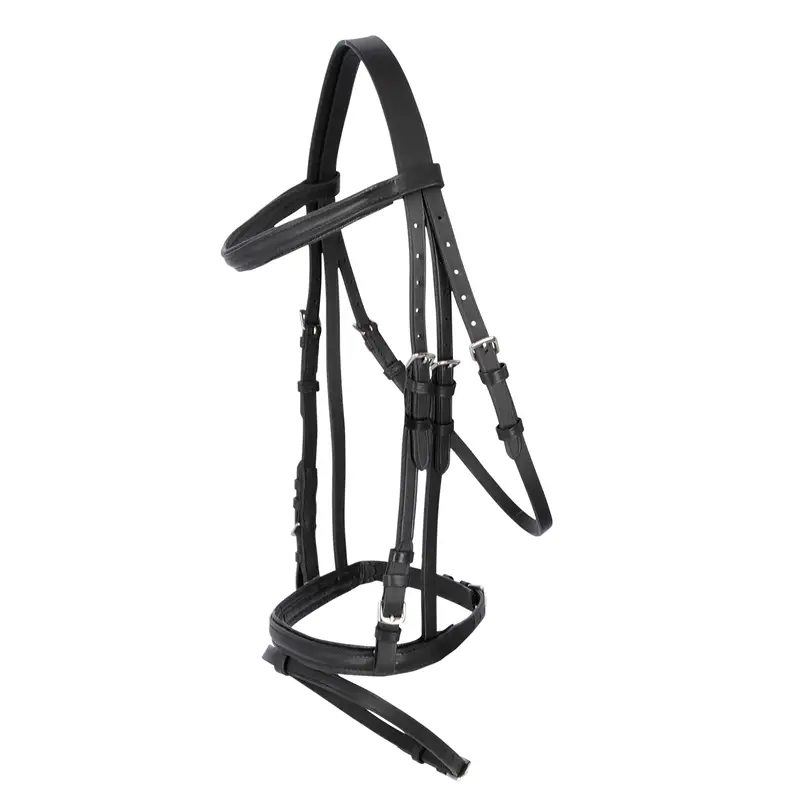 Neu Im Sortiment Covalliero Trensenzaum Standard - hochwertiges Leder, inkl. Gurtzügel, schwarz, Cob