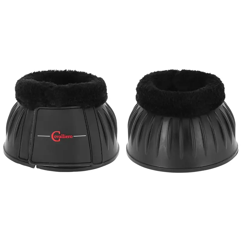 Covalliero Hufglocken Gummi mit Teddy-Fleece - schwarz, Sprungglocken, Cob Sofort Bestellen