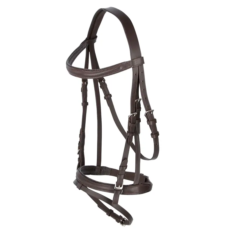 Begrenztes Angebot Covalliero Trensenzaum Standard - hochwertiges Leder, inkl. Gurtzügel, braun, Shetty