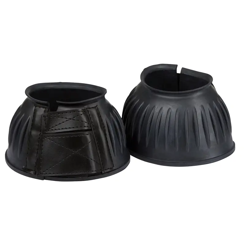 Must-Have Covalliero Hufglocken Gummi - Schutzglocken, schwarz, mit Doppelklettverschluss, Cob