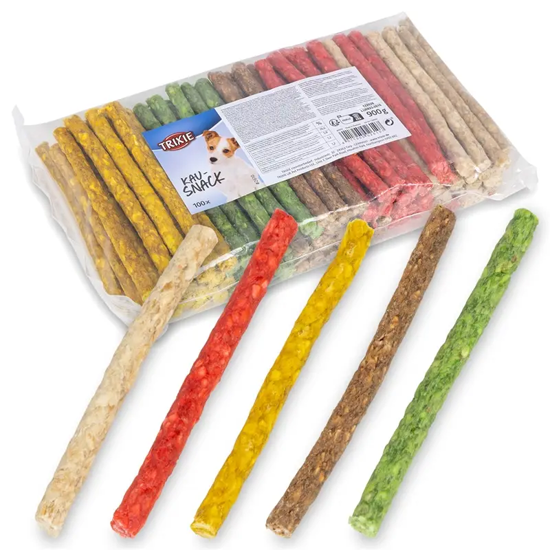 Sonderaktion Trixie Kaurollen Mix-Paket, 12cm, Ø 9-10 mm, 100 Stück