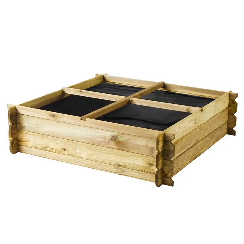 Gemüsebeet aus Kiefernholz 100x100x27cm, kesseldruckimprägniert, Hochbeet, 203 Liter Wochenendangebot