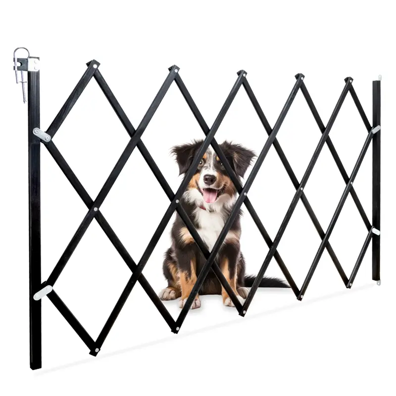 Schnäppchen Ziehharmonika- Absperrgitter für Hunde "Stop Fix", Türgitter für Hunde, ausziehbar ca. 60-110cm, sch