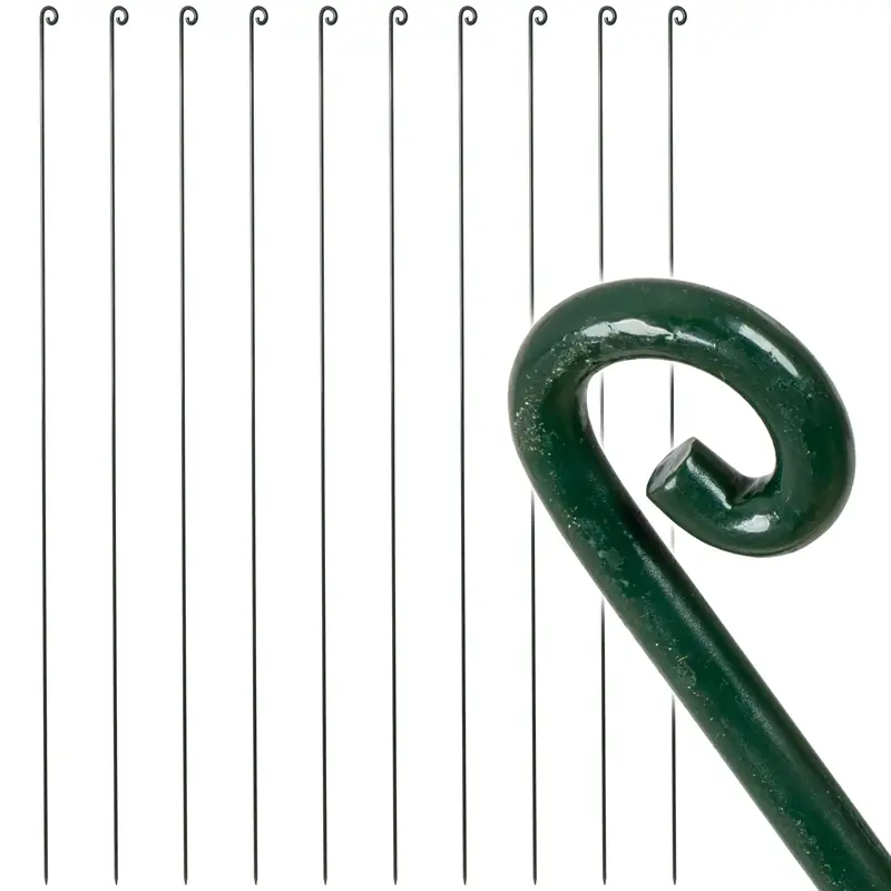 10x LandXpert Metallpfahl 140cm mit Ringelöse, für Netze und Begrenzungszäune Markenprodukt