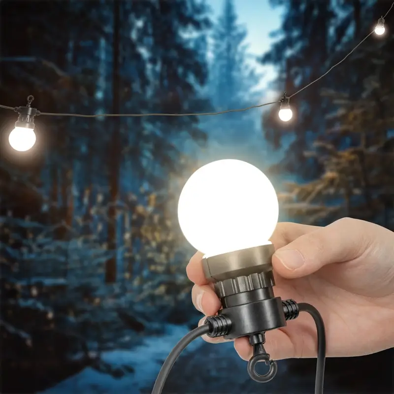 Rabatt VOSS.garden Lichterkette 25m mit G50 Glühbirnen, 25 LEDs, warmweiß