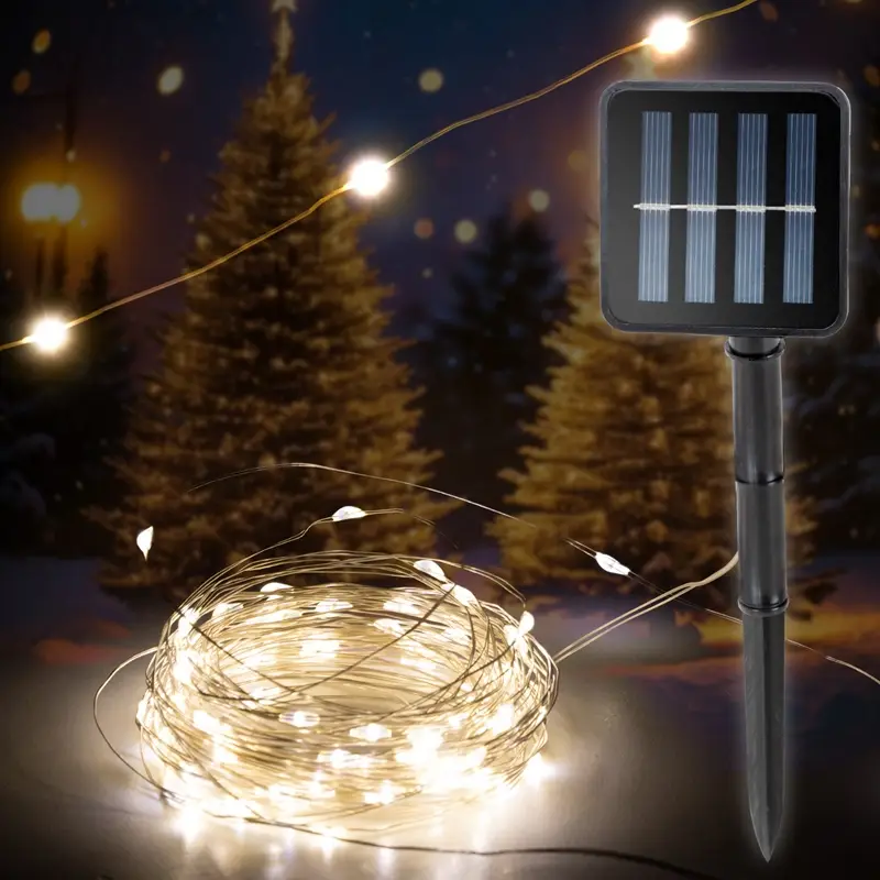 VOSS.garden Solar-Lichterkette 10m, 100 LEDs, warmweiß Knallerangebot