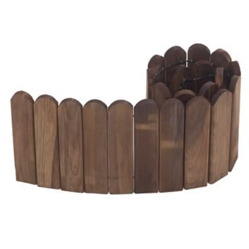 Beeteinfassung Holz 120 x 20cm, Rollborder, Beetumrandung, braun Garantierte Lieferung