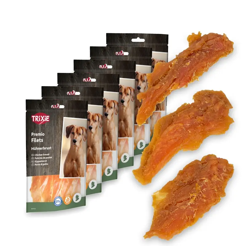 6x Trixie PREMIO Chicken Filets, Hundeleckerli mit Hühnerbrust, 100g Heißes Angebot