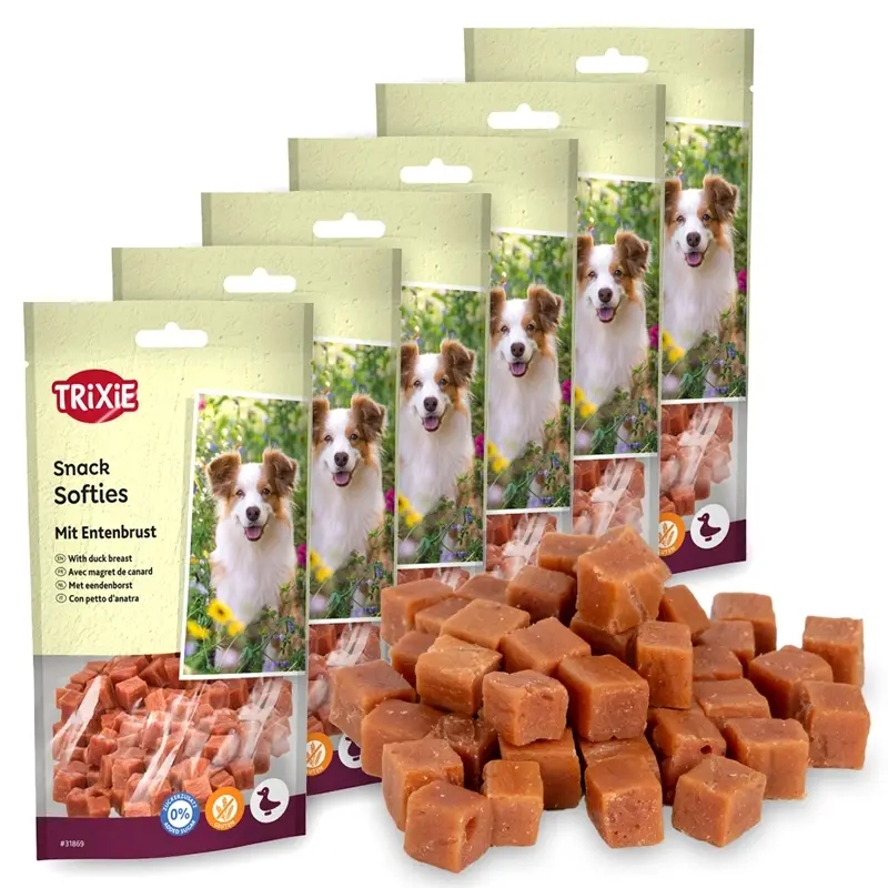 6x Trixie PREMIO Duck Softies, Hundeleckerli mit Ente, 100g Meistverkauft