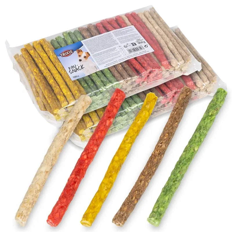 2x Trixie Kaurollen Mix-Paket, 12cm, Ø 9-10 mm, 100 Stück Versand Am Gleichen Tag