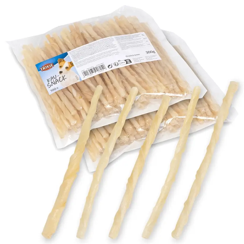 2x Trixie Kaurollen gedreht, 12cm, Ø 5-6 mm, 100 Stück Super-Preis