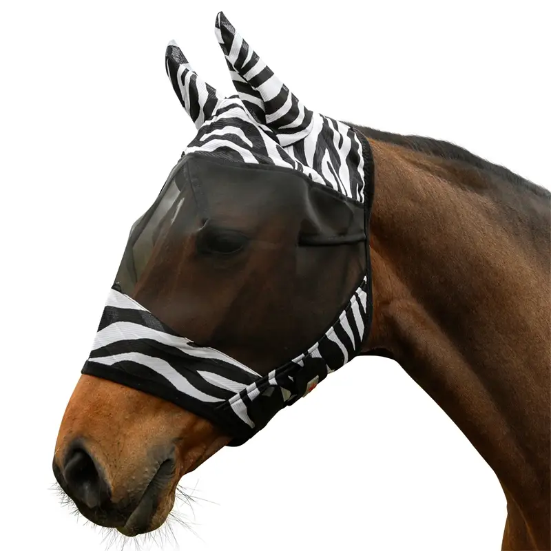 Nur Heute Fliegenschutzmaske Zebra mit Ohrenschutz, Cob